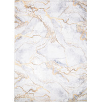 Kusový koberec TOSCANA Alabaster - svetlo šedý/zlatý