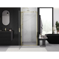 Sprchové dvere MEXEN EXO pivotové 75 cm - číre - zlaté - 8181-075-000-50-00