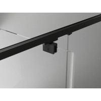Sprchové dvere MEXEN EXO pivotové - dvojdielne - 160 cm - číre - čierne - 819-160-000-70-00