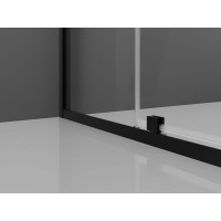 Sprchové dvere MEXEN EXO pivotové - dvojdielne - 155 cm - číre - čierne - 819-155-000-70-00