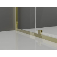 Sprchové dvere MEXEN EXO pivotové - dvojdielne - 135 cm - číre - zlaté - 819-135-000-50-00