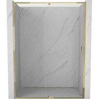 Sprchové dvere MEXEN EXO pivotové - dvojdielne - 135 cm - číre - zlaté - 819-135-000-50-00