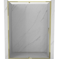 Sprchové dvere MEXEN EXO pivotové - dvojdielne - 155 cm - číre - zlaté - 819-155-000-50-00