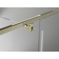 Sprchové dvere MEXEN EXO pivotové - dvojdielne - 135 cm - číre - zlaté - 819-135-000-50-00