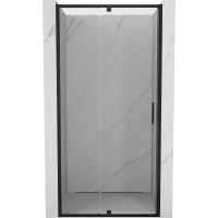 Sprchové dvere MEXEN EXO pivotové - dvojdielne - 90 cm - číre - čierne - 819-090-000-70-00