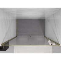 Sprchové dvere MEXEN EXO pivotové - dvojdielne - 155 cm - číre - zlaté - 819-155-000-50-00