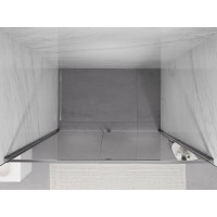 Sprchové dvere MEXEN EXO pivotové - dvojdielne - 140 cm - číre - chrómové - 819-140-000-01-00