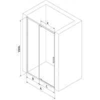 Sprchové dvere MEXEN EXO pivotové - dvojdielne - 100 cm - číre - zlaté - 819-100-000-50-00
