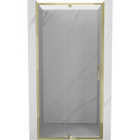Sprchové dvere MEXEN EXO pivotové - dvojdielne - 100 cm - číre - zlaté - 819-100-000-50-00