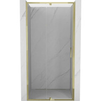 Sprchové dvere MEXEN EXO pivotové - dvojdielne - 125 cm - číre - zlaté - 819-125-000-50-00