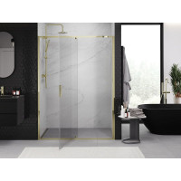 Sprchové dvere MEXEN EXO pivotové - dvojdielne - 135 cm - číre - zlaté - 819-135-000-50-00