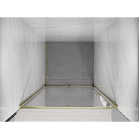 Sprchové dvere MEXEN EXO pivotové - dvojdielne - 100 cm - číre - zlaté - 819-100-000-50-00