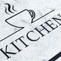 Behúň do kuchyne KITCHEN - Káva - biely