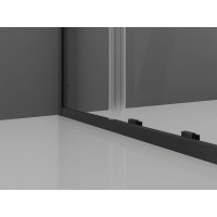 Sprchové dvere MEXEN EXO posuvné 90 cm - číre - čierne - 8151-090-000-70-00