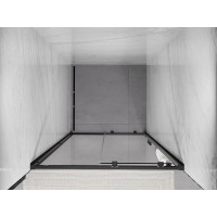 Sprchové dvere MEXEN EXO posuvné 95 cm - číre - čierne - 8151-095-000-70-00