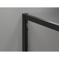 Sprchové dvere MEXEN EXO posuvné 90 cm - číre - čierne - 8151-090-000-70-00