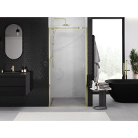 Sprchové dvere MEXEN EXO posuvné 90 cm - číre - zlaté - 8151-090-000-50-00