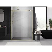 Sprchové dvere MEXEN EXO posuvné 155 cm - číre - zlaté - 8151-155-000-50-00