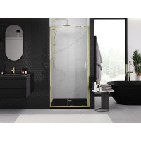 Sprchové dvere MEXEN EXO posuvné 90 cm - číre - zlaté - 8151-090-000-50-00