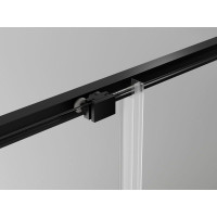 Sprchové dvere MEXEN EXO posuvné 90 cm - číre - čierne - 8151-090-000-70-00