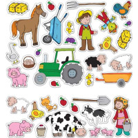 Fiesta Crafts Znovupoužiteľné samolepky so scénou Farma