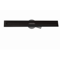 Sprchový žľab MAXMAX Mexen FLAT 360 SLIM - čierny, 1741100, 100cm