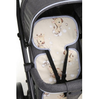 Vložka proti poteniu BABYMAM SUPER AIR 3D do autosedačky/kočíka - Žirafa