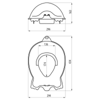 Aqualine DUCK detské WC sedátko, fialová 366424