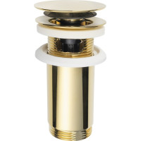Omp Tea Umývadlová výpusť 5/4“, click-clack, veľká zátka, max 80mm, zlato 7533.370.5.3
