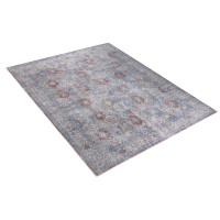 Kusový koberec RITZ Tiles - šedý/modrý/červený