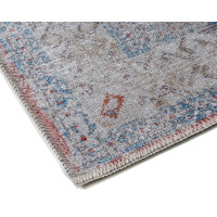 Kusový koberec RITZ Tiles - šedý/modrý/červený