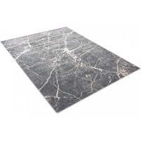 Kusový koberec LYDIA Marble - tmavě šedý/béžový