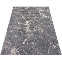 Kusový koberec LYDIA Marble - tmavě šedý/béžový