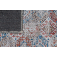 Kusový koberec RITZ Tiles - šedý/modrý/červený