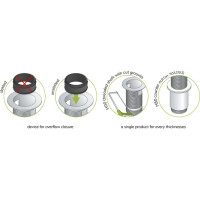 Omp Tea Umývadlová výpusť 5/4“, click-clack, veľká zátka, max 80mm, zlato 7533.370.5.3
