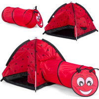 ECOTOYS Detský stan s vchodovým tunelom Lienka