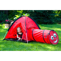 ECOTOYS Detský stan s vchodovým tunelom Lienka