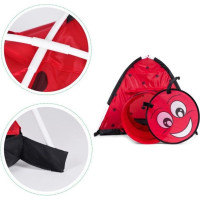 ECOTOYS Detský stan s vchodovým tunelom Lienka