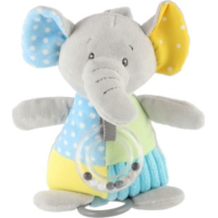 TEDDIES Naťahovací hrací strojček plyšový Slon