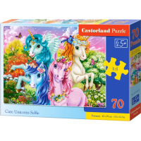 CASTORLAND Puzzle Jednorožci 70 dielikov