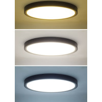 Solight LED osvetlenie s diaľkovým ovládačom Estela Black, 60W, 4500lm, 50cm, zmena chromatickosti, stmievateľné