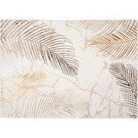 Kusový koberec GOLDEN Feathers - krémový/hnědý/zlatý