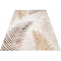 Kusový koberec GOLDEN Feathers - krémový/hnědý/zlatý