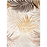 Kusový koberec GOLDEN Palm leaves - krémový/hnedý/zlatý