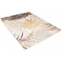 Kusový koberec GOLDEN Palm leaves - krémový/hnedý/zlatý