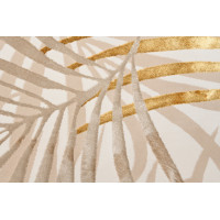 Kusový koberec GOLDEN Palm leaves - krémový/hnedý/zlatý