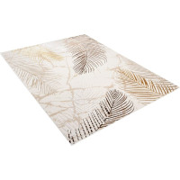 Kusový koberec GOLDEN Feathers - krémový/hnědý/zlatý