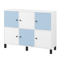 Komoda ELEGANT - biela/modrá