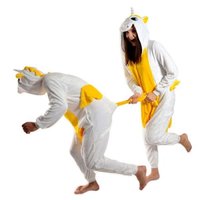 Overal KIGURUMI - jednorožec žltobiely