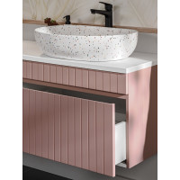 Kúpeľňová závesná skrinka pod umývadlo ICON - rose - 80 cm